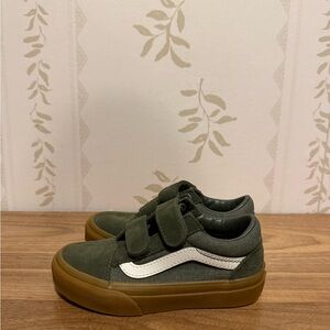 Vans Kids' Olive and White Sneakers